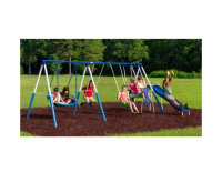 Детские уличные комплексы + Детский комплекс DFC качели, качели-гнездо и горка 76208