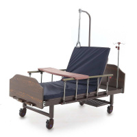 Кровати функциональные + Кровать механическая Med-Mos Е-8 (MM-2024Н-02) (2 функции) ЛДСП с полкой и обеденным столиком