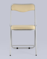 Складные стулья + Складной стул Джонни экокожа кремовый каркас металлик
