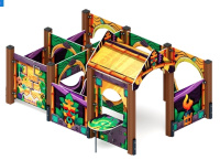 Детские уличные комплексы + Лабиринт Морской (Волшебный город Майя) МФ 20.17.01-02