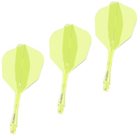 Аксессуары для игры в дартс + Литые оперения с хвостовиками Winmau Fusion Intermediate Neon Yellow SHAPE #6 (желтые)