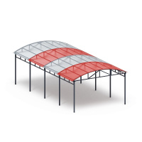 Теневые навесы, беседки + Теневой навес на 8 тренажеров - МФ 752.02 - Спорт