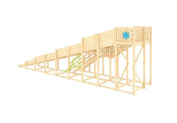 Детские горки + Зимняя горка "IgraGrad Snow Fox", скат 10 м, без окраски 