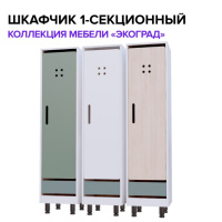 Детские шкафчики и стеллажи + Шкафчик "Экоград" оливковый