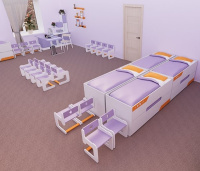 Детские кровати + Детская кровать 2-ярусная «Космос»