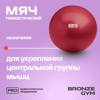 Фитболы, прыгуны + Мяч гимнастический BRONZE GYM, антивзрывной, 75 см.