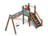 Детские уличные комплексы + Счастливое детство (Город) - ДИК 2.01.03-01 - Игровой комплекс H=1200