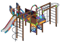 Детские уличные комплексы + Игровой комплекс Аэроплан (Маскарад) Н=1200 ДИК 2.03.4.02-02