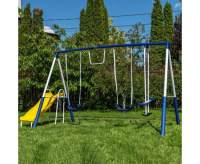 Детские уличные комплексы + Детский комплекс DFC качели, качели-балансир, горка 74201