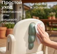 Детские стульчики и кресла + Стул UNIX Kids Dino / Дино зеленый