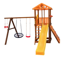 Детские уличные комплексы + ИК Perfetto sport «Pitigliano-5» + качели "Паутина"