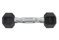 Гантели + Гантель TORRES, металл в резиновой оболочке, форма шестигранник, черный