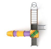 Детские уличные комплексы + Волшебный город (горка труба) (Майя) - ДИК 2.19.04-01 - Игровой комплекс Н=1500