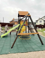 Детские уличные комплексы + Детская площадка IgraGrad Панда Фани с винтовой трубой