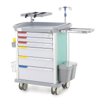 Тележки медицинские + Столик реанимационный, анестезиологический РЕТ05 (ТМ-008АН-00)