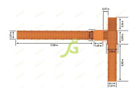 Детские горки + Зимняя деревянная горка "IgraGrad Snow Fox 12 м" с двумя скатами мод.2 