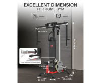 Тренажеры силовые нагружаемые дисками + Тренажер сведение/разведение рук, верхняя тяга DFC D2042A
