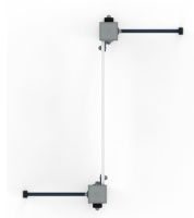 Детские уличные комплексы + Стенка для лазанья тип 1 - СО 1.20.04-02 (синий принт)