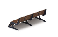 Скамейки + Скамья - МФ 42.02.05-20 (Темный дуб) Д:2400 (под анкера)