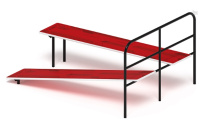 Детские уличные комплексы + Скамья для пресса двойная (красный) - СО 2.40.04-01