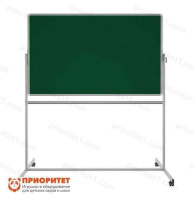 Доски и мольберты + Поворотная магнитная полимерная школьная доска 1200х1000 комби (мел\маркер)