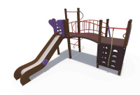 Детские уличные комплексы + Детский игровой комплекс серии Браун со спиралью Н-1200 ДИО 04012