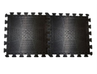 Напольные покрытия для зала + Коврик резиновый черный 400х400, толщина 12мм