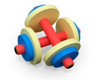 Детские тренажеры + Гантели детские DFC (комплект 2 шт) VT-2009