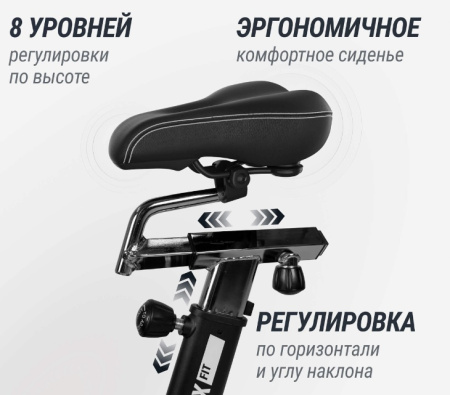 Велотренажеры + Велотренажер UNIX Fit Techno AirBike 1100 PRO