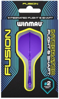 Аксессуары для игры в дартс + Литые оперения с хвостовиками Winmau Fusion Short Purple (фиолетовые)