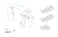 Детские спортивные комплексы для дачи + Дачный комплекс "Акробат 2" + ПЛАСТИКОВЫЕ качели Romana R 103.19.05 (серый/жёлтый)