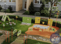 Детские уличные площадки для ДОУ + Площадка "Привал на полянке". Комплект 6