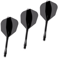 Аксессуары для игры в дартс + Литые оперения с хвостовиками Winmau Fusion Medium Black SHAPE #6 (черные)