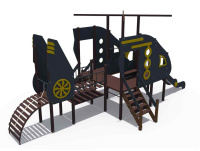 Детские уличные комплексы + Детский игровой комплекс Пилот Н-1200 ДИО 13020