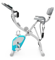 Велотренажеры + Велотренажер X-Bike DFC DavCreator Max, бело-голубой