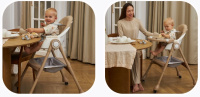 Детские стульчики и кресла + Стул для кормления UNIX Kids Classic Camel