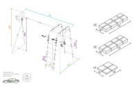 Детские спортивные комплексы для дачи + Дачный комплекс "Акробат 2" + ФАНЕРНЫЕ качели Romana R 103.19.05 (серый/жёлтый)