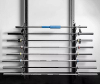 Стойки для гантелей, грифов и дисков + Кронштейны для 8-ми грифов с пластиком, пара