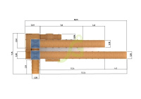 Детские горки + Зимняя деревянная горка "IgraGrad Snow Fox 17" с тремя скатами