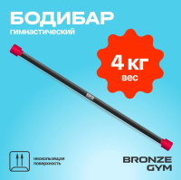 Бодибары + BRONZE GYM BG-FA-BDB4 Бодибар палка гимнастическая, 4 кг