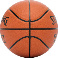 Баскетбольные мячи + Мяч баскетбольный SPALDING TF-250 React 76803z, р.5, композит. кожа (ПУ), коричн-черн.