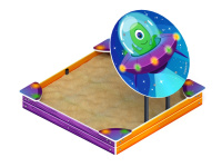 Песочницы + Песочница средняя с навесом Космопорт - ИО 5.14.01-02