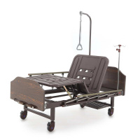 Кровати функциональные + Кровать механическая Med-Mos Е-8 (MM-2024Н-02) (2 функции) ЛДСП с полкой и обеденным столиком