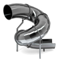 Детские горки для улицы + Горка тоннельная винтовая 2000 нержавеющая сталь SNST 2000.764