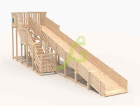 Детские горки + Зимняя горка "IgraGrad Snow Fox", скат 10 м, без окраски 