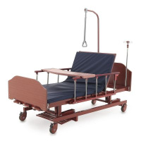 Кровати функциональные + Кровать механическая Med-Mos E-31 (ММ-3024Н-00) (3 функции) с растоматом и полкой