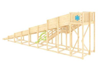 Детские горки + Зимняя горка "IgraGrad Snow Fox", скат 10 м, без окраски