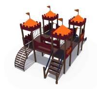 Детские уличные комплексы + Детский игровой комплекс серии империя "Дворец" Н-1200 ДИО 02060
