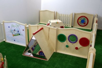 Комплексы и панели для игровых зон + Двухсторонняя панель для игровых зон "Зеркальная и магнитно-маркерная доска"