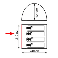  Палатки универсальные + Палатка Totem Summer 4 (V2) (зеленый)